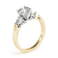 3-Stone Round & Pear Engagement Ring