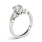 3-Stone Round & Pear Engagement Ring