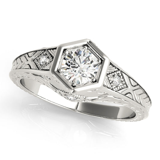 Vintage-Inspired Round Engagement Ring