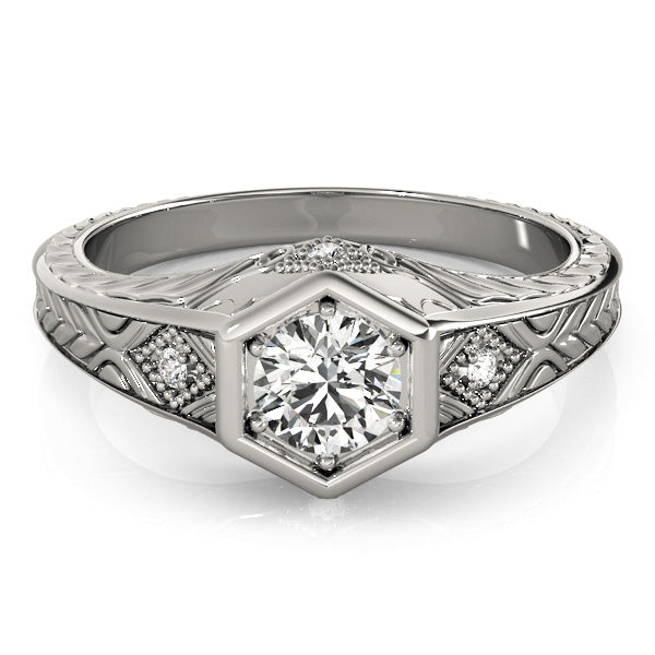 Vintage-Inspired Round Engagement Ring