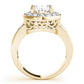 Double Row Bezel Halo Engagement Ring