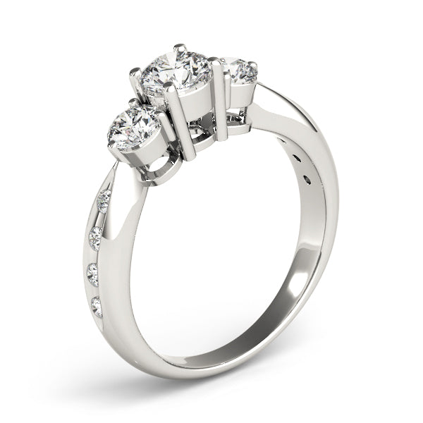 ENGAGEMENT RINGS 3 STONE ROUND