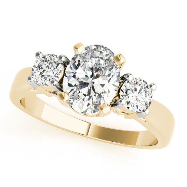 3-Stone Prong Set Engagement Rings