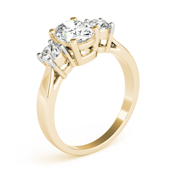 3-Stone Prong Set Engagement Rings