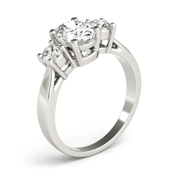 3-Stone Prong Set Engagement Rings