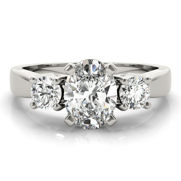 3-Stone Prong Set Engagement Rings