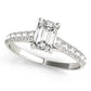 Single Row Trellis Prong Set Engagement Ring