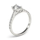 Single Row Trellis Prong Set Engagement Ring