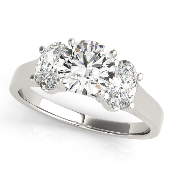 3-Stone Oval Trellis Engagement Ring