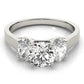 3-Stone Oval Trellis Engagement Ring
