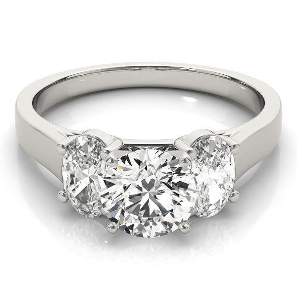 3-Stone Oval Trellis Engagement Ring