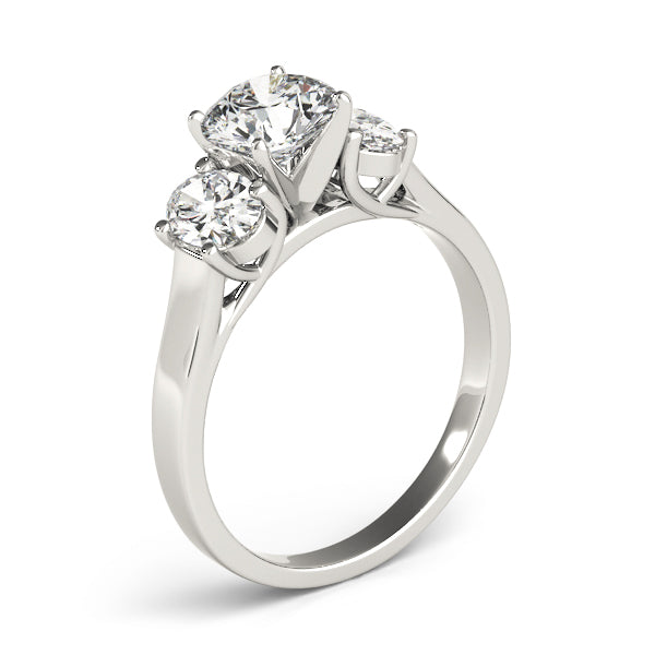 3-Stone Oval Trellis Engagement Ring