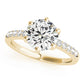 Single Row Prong Engagement Ring