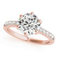 Single Row Prong Engagement Ring
