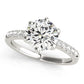 Single Row Prong Engagement Ring