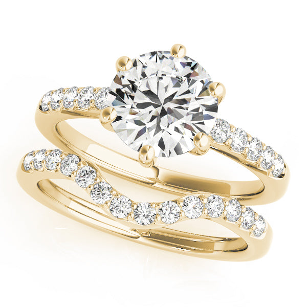 Single Row Prong Engagement Ring