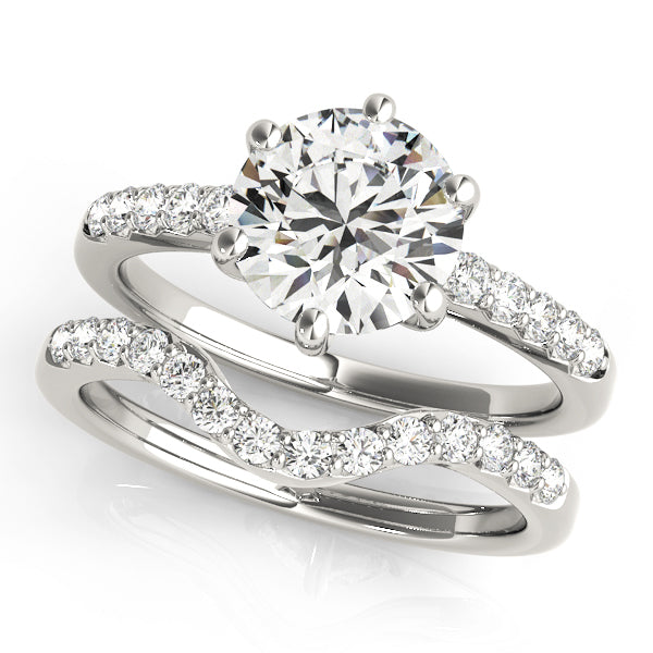 Single Row Prong Engagement Ring