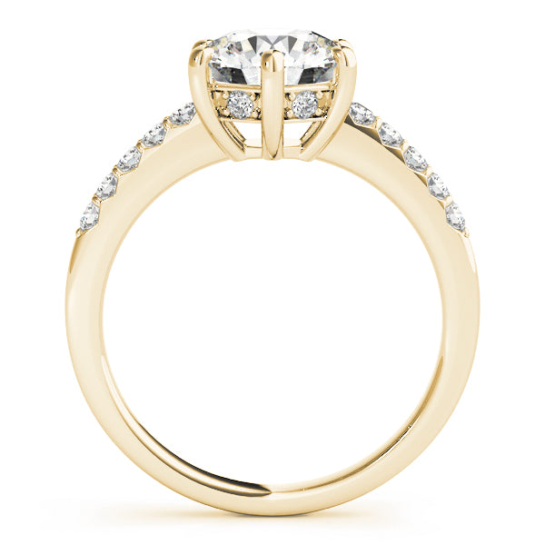 Single Row Prong Engagement Ring
