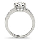 Single Row Prong Engagement Ring