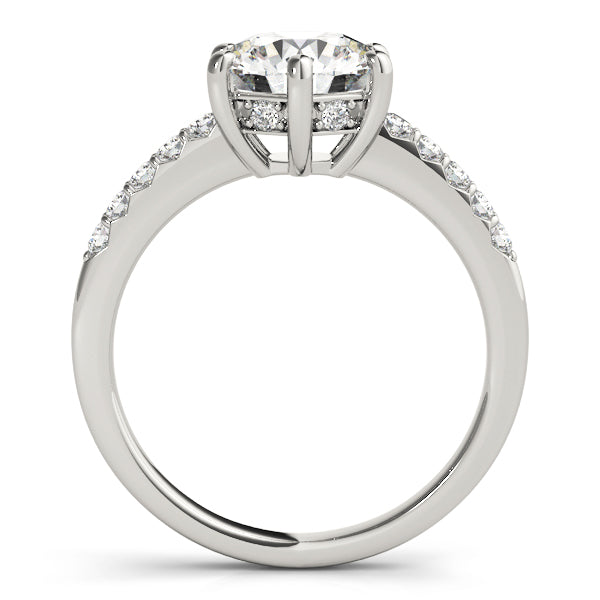 Single Row Prong Engagement Ring