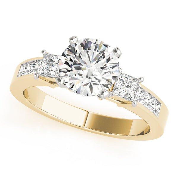 3-Stone Channel Set Engagement Ring