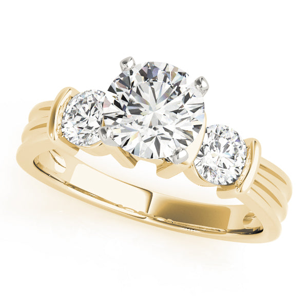3-Stone Round Engagement Rings