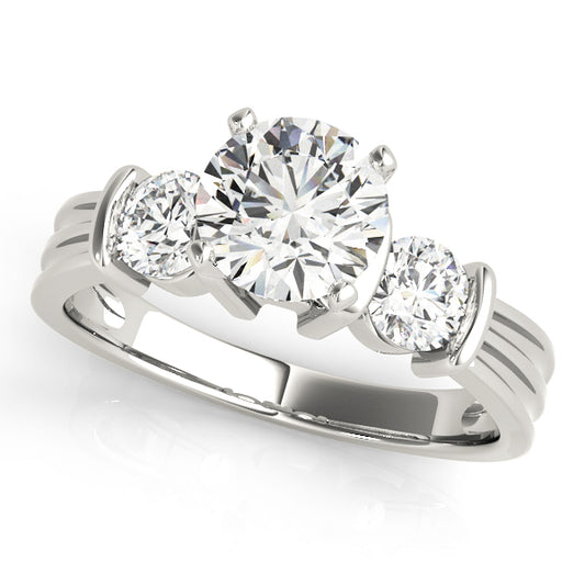 3-Stone Round Engagement Rings