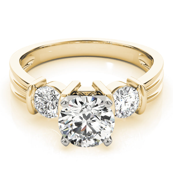 3-Stone Round Engagement Rings