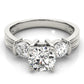 3-Stone Round Engagement Rings
