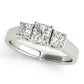 3-Stone Princess Cut Trellis Engagement Ring