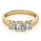 3-Stone Princess Cut Trellis Engagement Ring