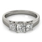 3-Stone Princess Cut Trellis Engagement Ring