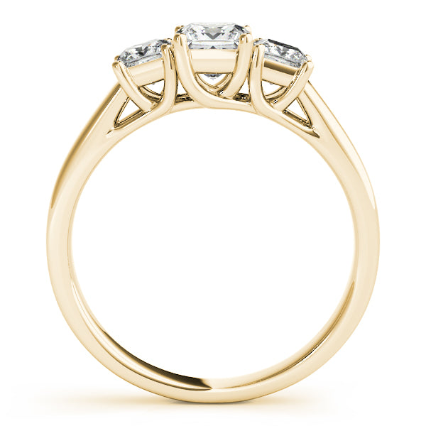 3-Stone Princess Cut Trellis Engagement Ring