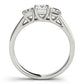 3-Stone Princess Cut Trellis Engagement Ring