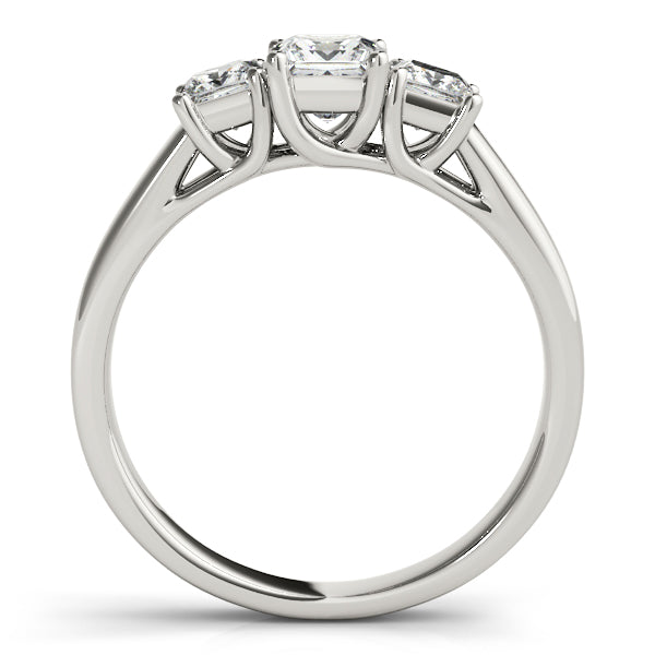 3-Stone Princess Cut Trellis Engagement Ring