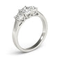 3-Stone Princess Cut Trellis Engagement Ring