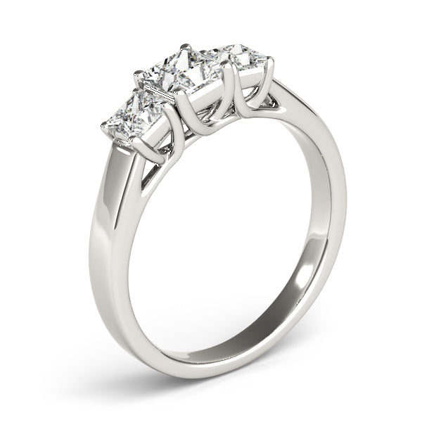 3-Stone Princess Cut Trellis Engagement Ring