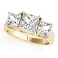 3-Stone Princess Cut Trellis Engagement Ring
