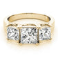 3-Stone Princess Cut Trellis Engagement Ring