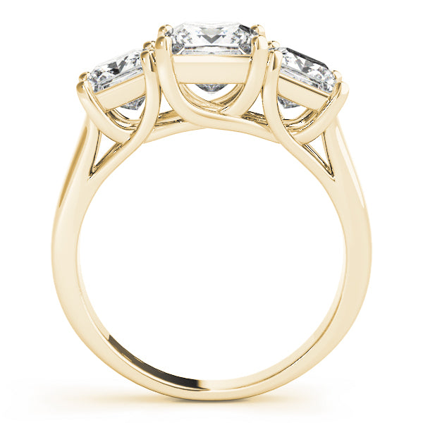 3-Stone Princess Cut Trellis Engagement Ring