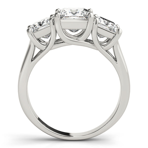 3-Stone Princess Cut Trellis Engagement Ring