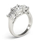 3-Stone Princess Cut Trellis Engagement Ring