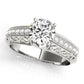 Antique Style Milgrain Filigree Engagement Ring