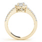 Double Row Split Shank Halo Oval Engagement Ring