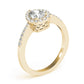 Single Row Accented Halo Engagement Ring