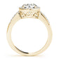 Single Row Halo Engagement Ring