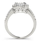 Single Row Halo Cushion Shape Engagement Rings
