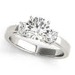 3-Stone Prong Set Engagement Ring