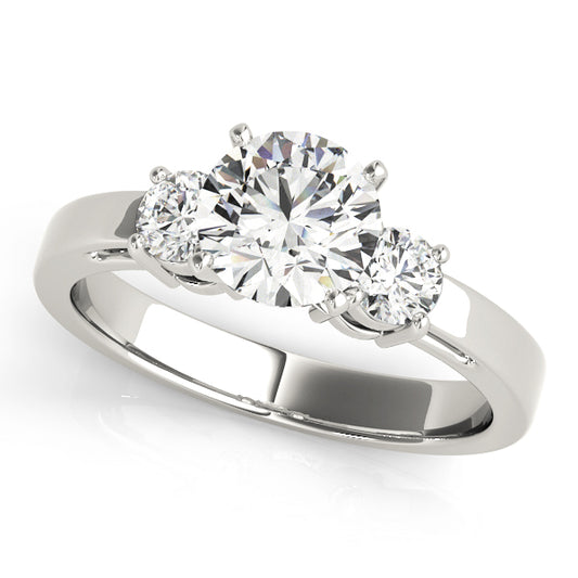 3-Stone Prong Set Engagement Ring