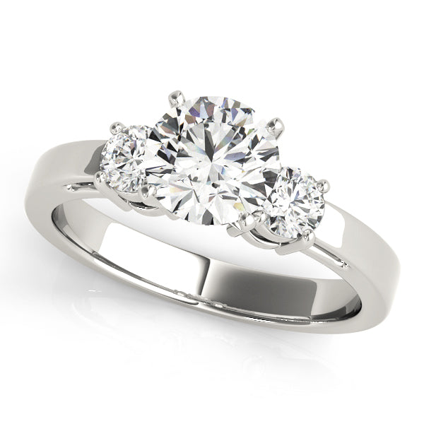 3-Stone Prong Set Engagement Ring